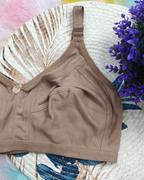 Pack of 3 Women’s Cotton Blend Seamed Bras | Non-Padded, Wire-Free | Plus Size Fit | Beige, Black & Maroon