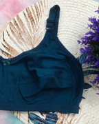 Pack of 3 Women’s Cotton Blend Seamed Bras | Non-Padded, Wire-Free | Plus Size Fit | Green-Black-Maroon