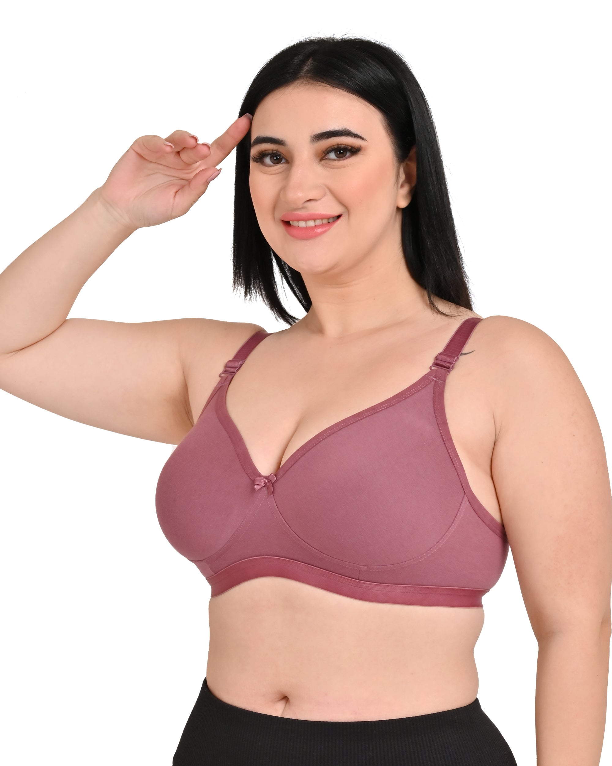 Onion Mesh Women's Nylon Lace Wirefree Full Coverage Bra