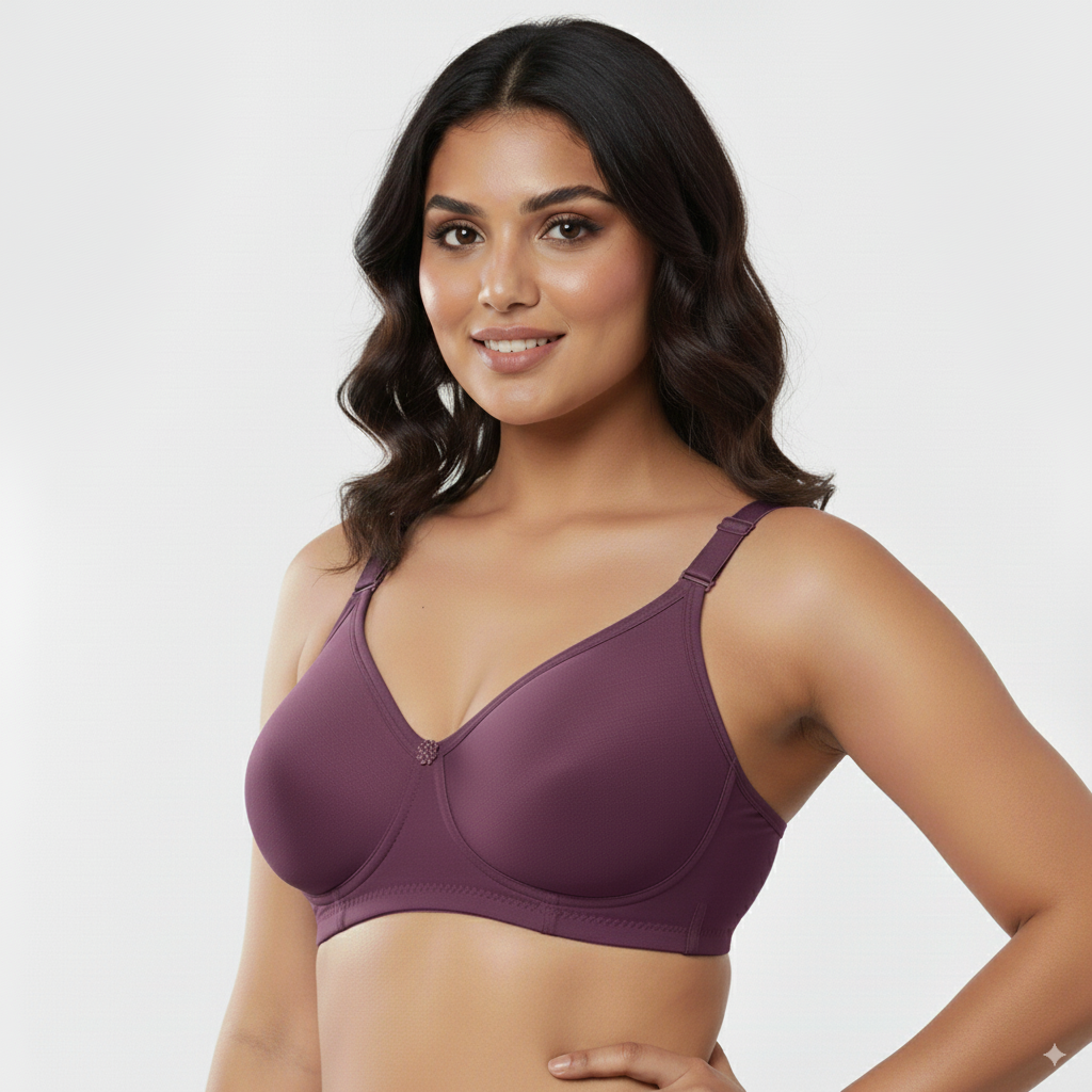 Brazoh Seamless Cotton Full Coverage Bra - Comfortable Fit